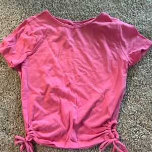 Hollister Pink Short Sleeve Tee with Side Ties
